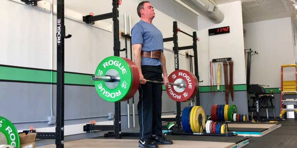 Kyle Crowley grinding through a 190kg deadlift at Chicago Strength and Conditioning